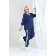 Şuranur Şeritli Takım Oysho Modal Kumaş Şeritli Yumuşak Dokulu M-6xl
