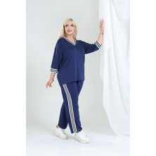 Şuranur Şeritli Takım Oysho Modal Kumaş Şeritli Yumuşak Dokulu M-6xl