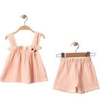 Yeni Sezon Kız Bebek Müslin Nakış Işlemeli Takım