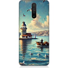 Xiaomi Poco X2 Uyumlu Martılarla Kız Kulesi  Desenli Silikon Kılıf