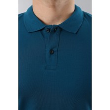 Erkek Slim Fit Dar Kesim Pamuklu Yumuşak Doku Nefes Alan Kumaş Erkek Polo Yaka T Shirt