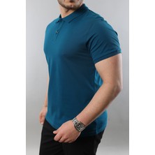 Erkek Slim Fit Dar Kesim Pamuklu Yumuşak Doku Nefes Alan Kumaş Erkek Polo Yaka T Shirt