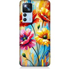 Xiaomi Mi 12T Uyumlu Bahar Esintisinde Renkli Papatyalar  Desenli Silikon Kılıf