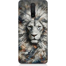 Xiaomi Redmi K30 Uyumlu Aslan Asaletin Sessiz Gücü  Desenli Silikon Kılıf