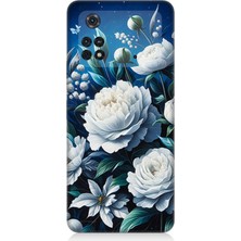Xiaomi Poco M4 Pro Uyumlu Yıldız Gibi Açan Çiçekler  Desenli Silikon Kılıf