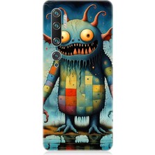 Xiaomi Mi Note 10 Uyumlu Tuhaf Canavar Gülümsemesi  Desenli Silikon Kılıf