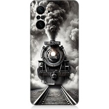 Xiaomi Poco F3 Uyumlu Buharlı Trenin Güç Yolu  Desenli Silikon Kılıf