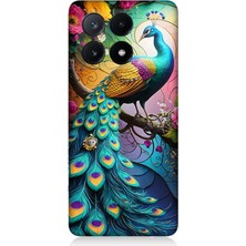 Xiaomi Poco X6 Pro Uyumlu Tavuskuşu Renkli Gurur  Desenli Silikon Kılıf