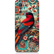 Xiaomi Poco X3 Gt Uyumlu Çini Desenli Kuş Kompozisyonu  Desenli Silikon Kılıf