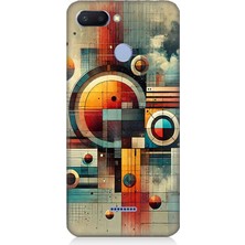 Xiaomi Redmi 6 Uyumlu Geometrik Soyut Renk Dengesi  Desenli Silikon Kılıf