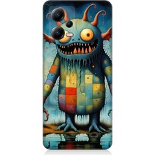 Xiaomi Poco X5 5g Uyumlu Tuhaf Canavar Gülümsemesi  Desenli Silikon Kılıf