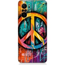 Xiaomi Redmi K40 Uyumlu Renkli Barış Işareti  Desenli Silikon Kılıf