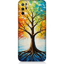 Xiaomi Poco M3 Pro Uyumlu Renk Renk Mevsim Ağacı  Desenli Silikon Kılıf