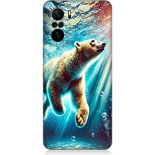 Xiaomi Poco F3 Uyumlu Suda Dans Eden Ayı  Desenli Silikon Kılıf
