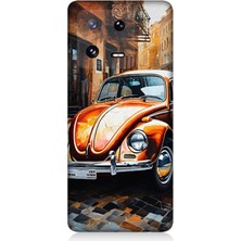 Xiaomi Mi 13 Uyumlu Retro Sokakta Vosvos  Desenli Silikon Kılıf