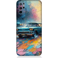 Xiaomi Poco M3 Pro Uyumlu Renkli Yol Üzerinde Araba  Desenli Silikon Kılıf