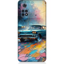 Xiaomi Poco M4 Pro Uyumlu Renkli Yol Üzerinde Araba  Desenli Silikon Kılıf