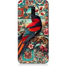 Xiaomi Redmi 8 Uyumlu Çini Desenli Kuş Kompozisyonu  Desenli Silikon Kılıf