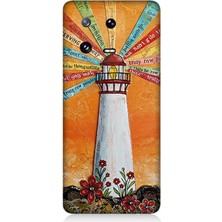 Xiaomi Mi 13 Uyumlu Turuncu Fon Üzerinde Fener  Desenli Silikon Kılıf