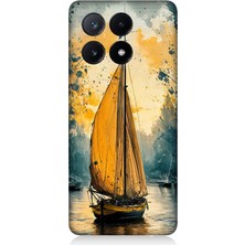 Xiaomi Poco X6 Pro Uyumlu Rüzgârla Dans Eden Yelkenli  Desenli Silikon Kılıf