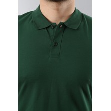 Erkek Slim Fit Dar Kesim Pamuklu Yumuşak Doku Nefes Alan Kumaş Erkek Polo Yaka T Shirt