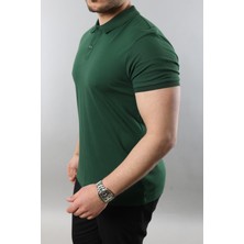 Erkek Slim Fit Dar Kesim Pamuklu Yumuşak Doku Nefes Alan Kumaş Erkek Polo Yaka T Shirt