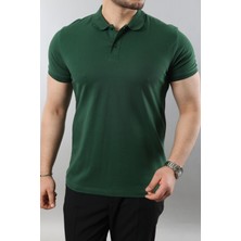 Erkek Slim Fit Dar Kesim Pamuklu Yumuşak Doku Nefes Alan Kumaş Erkek Polo Yaka T Shirt