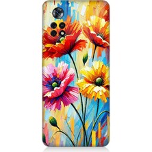 Xiaomi Poco X4 Pro 5g Uyumlu Bahar Esintisinde Renkli Papatyalar  Desenli Silikon Kılıf