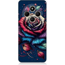 Xiaomi Redmi 14C Uyumlu Siyah Gülün Asaleti  Desenli Silikon Kılıf