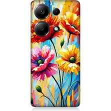 Xiaomi Redmi Note 13 Pro 4g Uyumlu Bahar Esintisinde Renkli Papatyalar  Desenli Silikon Kılıf