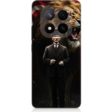 Xiaomi Redmi Note 14 Pro Plus Uyumlu Aslan ve Atatürk Gücü  Desenli Silikon Kılıf