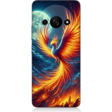 Xiaomi Redmi A3 Uyumlu Ateşle Dans Eden Anka  Desenli Silikon Kılıf