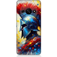Xiaomi Redmi A3 Uyumlu Kızıl Miğferli Savaşçı  Desenli Silikon Kılıf