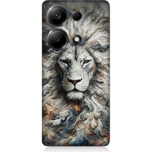 Xiaomi Redmi Note 13 Pro 4g Uyumlu Aslan Asaletin Sessiz Gücü  Desenli Silikon Kılıf