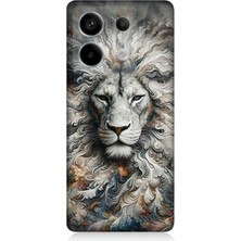Xiaomi Redmi Note 13 Pro 5g Uyumlu Aslan Asaletin Sessiz Gücü  Desenli Silikon Kılıf