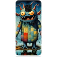 Xiaomi Redmi Note 9 Pro Uyumlu Tuhaf Canavar Gülümsemesi  Desenli Silikon Kılıf