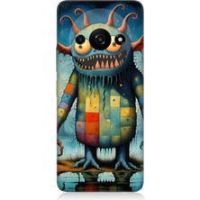 Xiaomi Redmi A3 Uyumlu Tuhaf Canavar Gülümsemesi  Desenli Silikon Kılıf