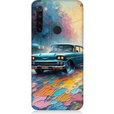 Xiaomi Redmi Note 8 Uyumlu Renkli Yol Üzerinde Araba  Desenli Silikon Kılıf