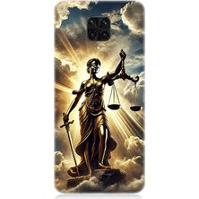 Xiaomi Redmi Note 9 Pro Uyumlu Adaletin Gücü Parlıyor  Desenli Silikon Kılıf
