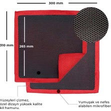 Mg Ps Kil Bezi 30X30 cm (Kırmızı) - Clay Towel Cloth Yüzey Temizleme Kili