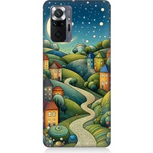 Xiaomi Redmi Note 10 Pro Uyumlu Yıldızlı Tepede Masal  Desenli Silikon Kılıf