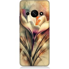 Xiaomi Redmi A3 Uyumlu Soyut Çiçek Fırça Darbesi  Desenli Silikon Kılıf