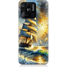 Xiaomi Redmi 10C Uyumlu Alevde Yelkenli Gücü  Desenli Silikon Kılıf