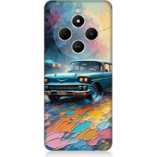 Xiaomi Redmi 14C Uyumlu Renkli Yol Üzerinde Araba  Desenli Silikon Kılıf