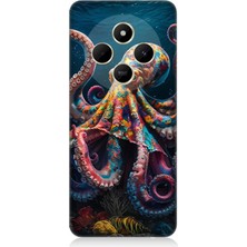 Xiaomi Redmi 14C Uyumlu Derinliklerde Sekiz Kol Ahtapot  Desenli Silikon Kılıf