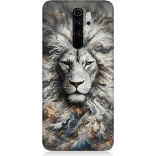 Xiaomi Redmi Note 8 Pro Uyumlu Aslan Asaletin Sessiz Gücü  Desenli Silikon Kılıf