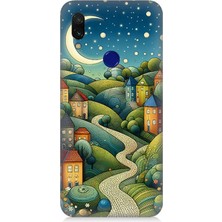 Xiaomi Redmi Note 7 Pro Uyumlu Yıldızlı Tepede Masal  Desenli Silikon Kılıf