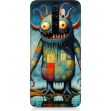 Xiaomi Redmi Note 8 Pro Uyumlu Tuhaf Canavar Gülümsemesi  Desenli Silikon Kılıf