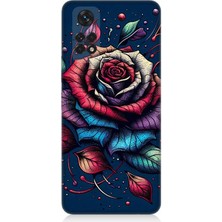 Xiaomi Redmi Note 11 Uyumlu Siyah Gülün Asaleti  Desenli Silikon Kılıf