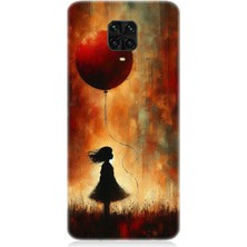 Xiaomi Redmi Note 9 Pro Uyumlu Balonlu Küçük Kız  Desenli Silikon Kılıf